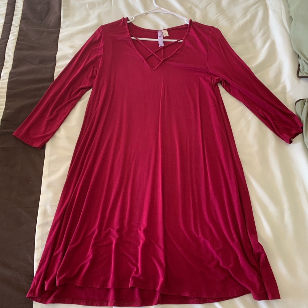 Francesca’s Alya red dress in medium